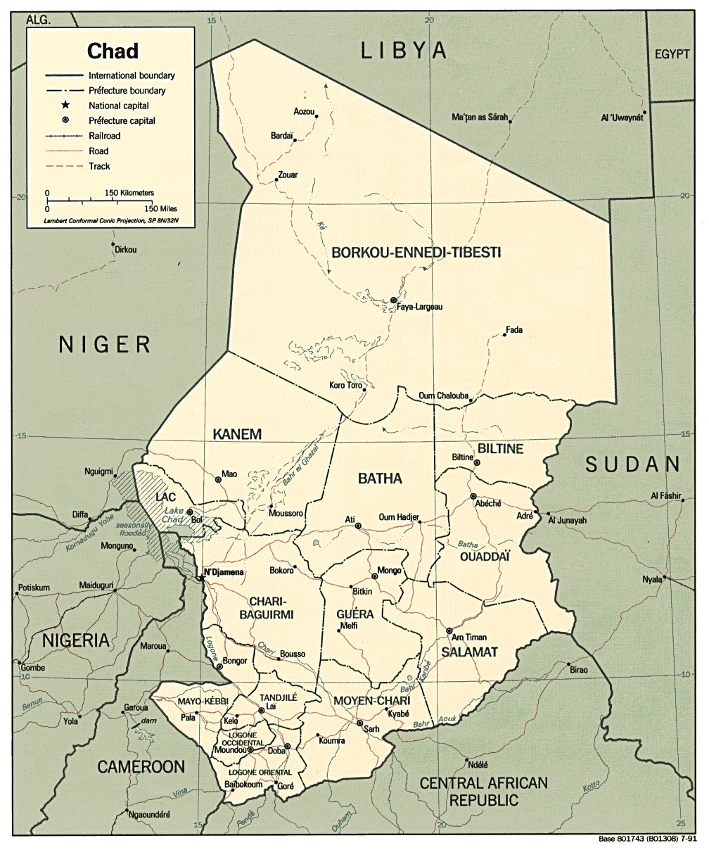 Chad Map Chad Chad Map 